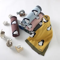 Couverture en coton à carreaux pour nouveau-né, couvre-lit en tricot pour tout-petit, garçon, fille, poussette, rond, infantile, couette douce, mignon 6