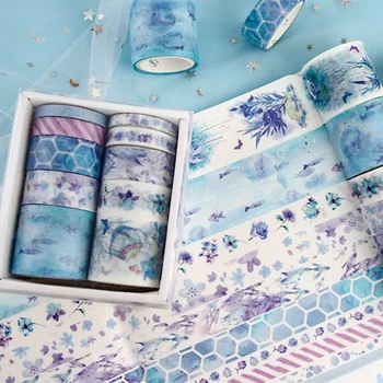 

10Pcs/Set Cute Plant Leaves Washi Tape Kawaii Flower Masking Tape Whale Decorative Tape For Sticker Scrapbooking DIY Photo Album