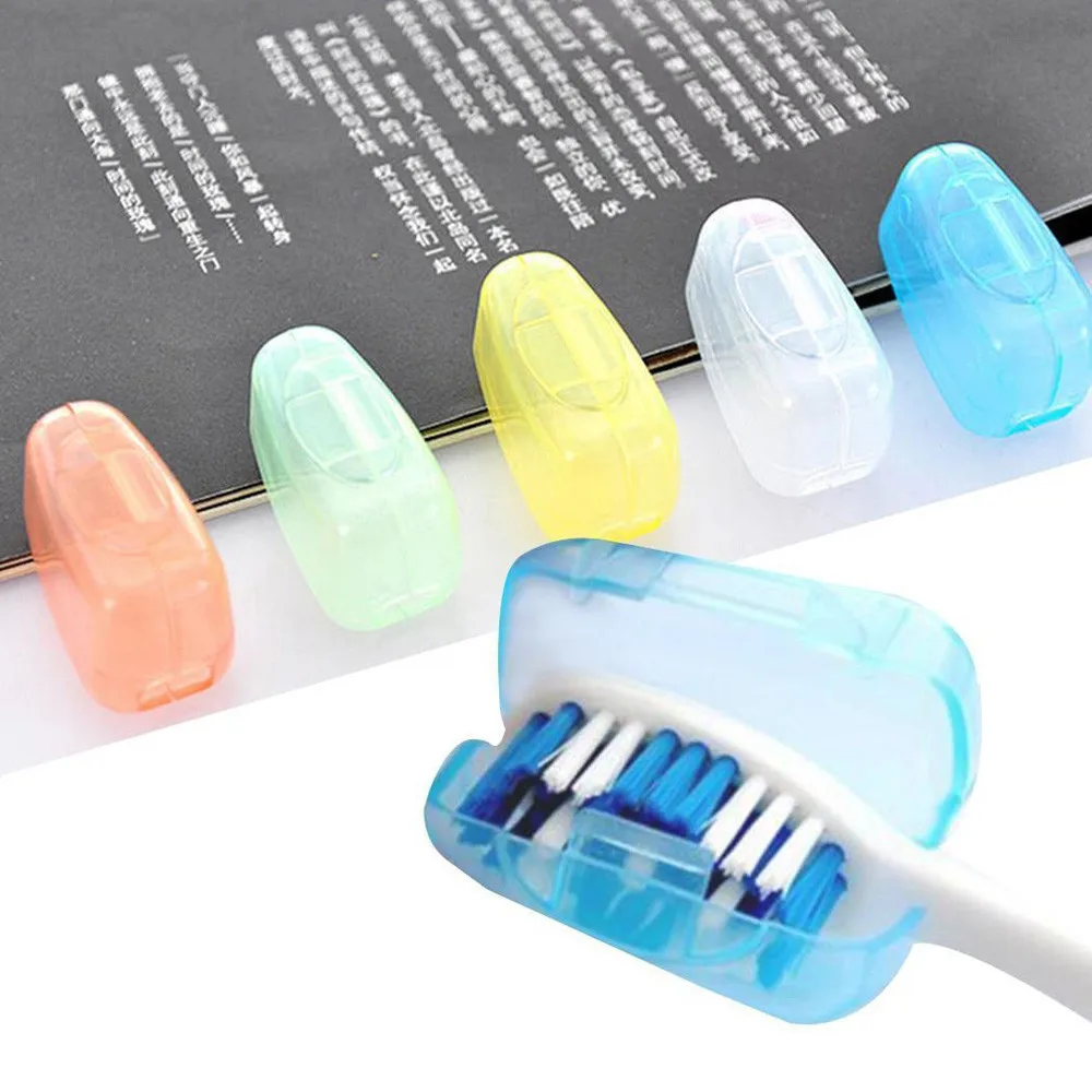 5Pcs Travel Toothbrush Head Cover Case Cap Hike Camping Brush Cleaner Protect 