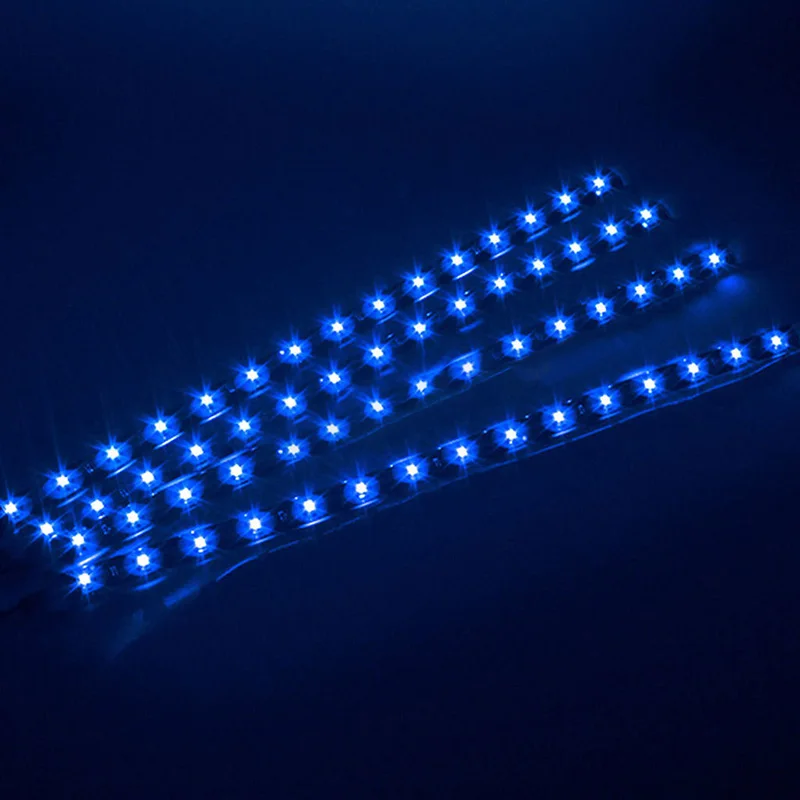 4* синий 15SMD 30 см Высокая мощность водонепроницаемый автомобильный двигатель гибкая, для радиаторной решетки светодиодный светильник полосы