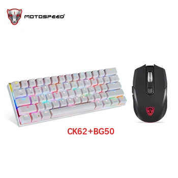 

MOTOSPEED CK62 Keyboard Wired/Bluetooth Keyboard Dual Mode Mechanical Keyboard 61 Keys RGB LED Backlight BG60 Wired Gaming Mouse