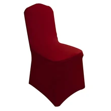 6 шт Элегантный стрейч-пояс-свободные чехлы для стульев Би-эластичный чехол для стула из эластана для банкетного зала(винно-красный