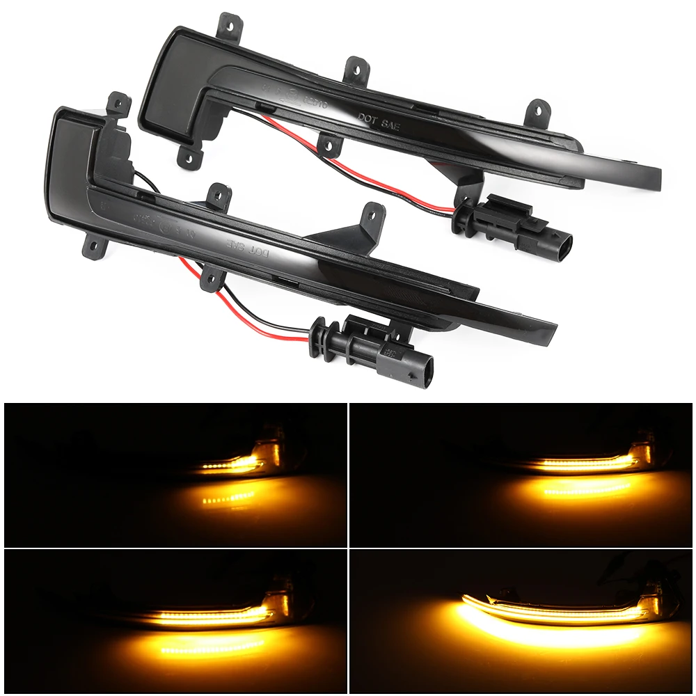 

2 pieces Dynamic LED Turn Signal Blinker Sequential Side Mirror flasher Light Flowing Water Signal Lamp For Audi TT 8J R8