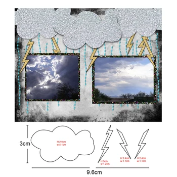 

Cloud & Lightning Frame Metal Cutting Dies Slim Card Dies Stencils Border Die Cut For Card Making DIY New 2020 Crafts Cards