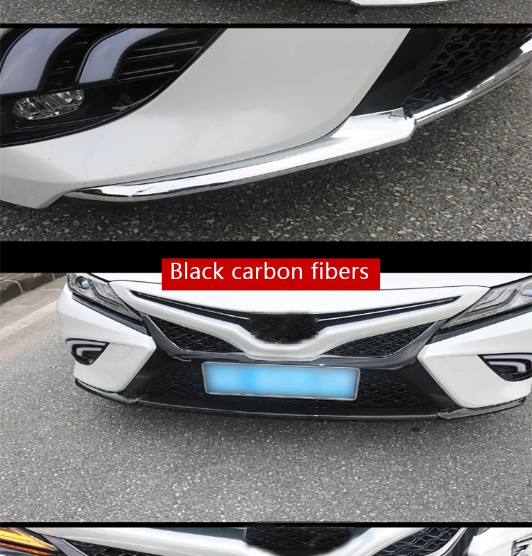 Подходит для Toyota Camry- спереди губ передний бампер спойлер с прямой лопатой
