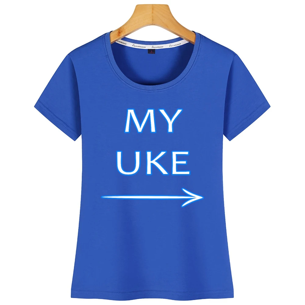 Женская футболка My Uke Grea для любителей аниме Yaoi с милыми надписями короткая