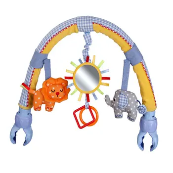 

Plush Baby Crib Stroller Clip Music Delvelopmental Toy cute Lion Elephant Animals Mirror Doll Clamp Mobile Phone Case Accessorie