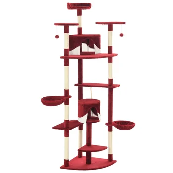 

Cat Tree with Sisal Scratching Posts 203 cm Cat Scratches Feature-packed Sisal-wrapped Sticks Cat Climbing Frame Four Seasons