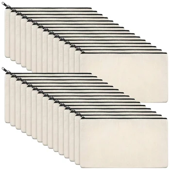 

Canvas Zip Bag Canvas Pencil Bag Canvas Cosmetic Bag DIY Craft Bag Cosmetic Bag Travel DIY Crafts School Cosmetic Bag 20