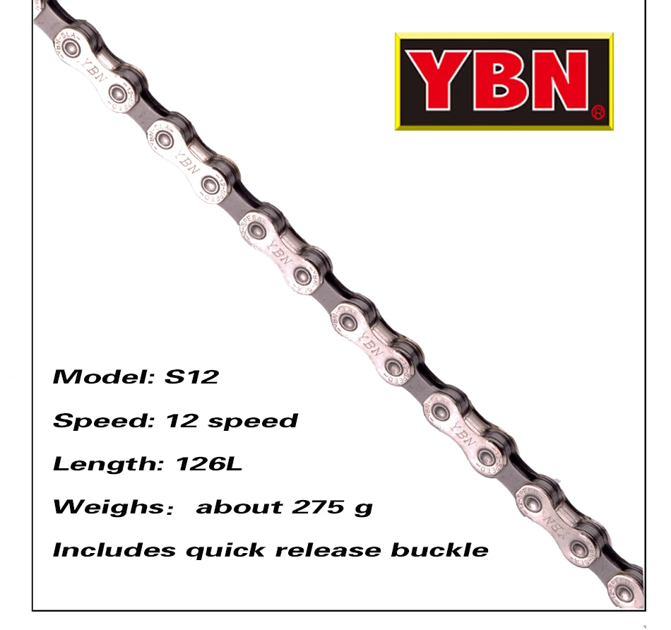 YBN велосипедная цепь 8/9/10/1/12 скоростная горная шоссейная совместима с SRAM SHIMANO