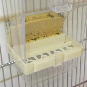 

Small Size 10x12x7.5CM Bird Poultry Feeder Automatic Acrylic Food Container Parrot Pigeon Splash Proof