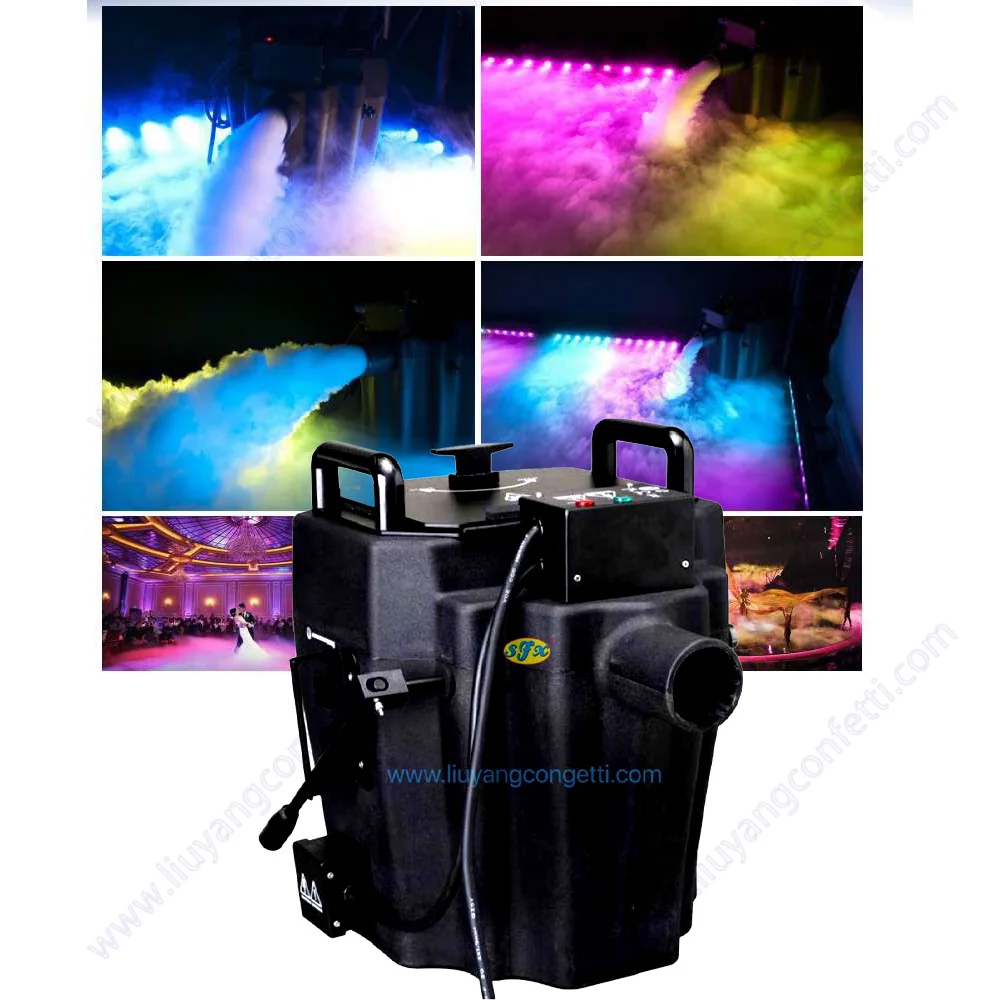 6000w dry ice fog machine hugging low fog dry ice machine adjustable dry ice  low fog machine for wedding