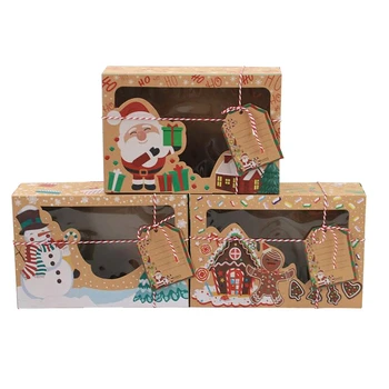 

24 Christmas Candy Cookie Boxes Bakery Gift Boxes Cupcake Muffin Cake Boxes