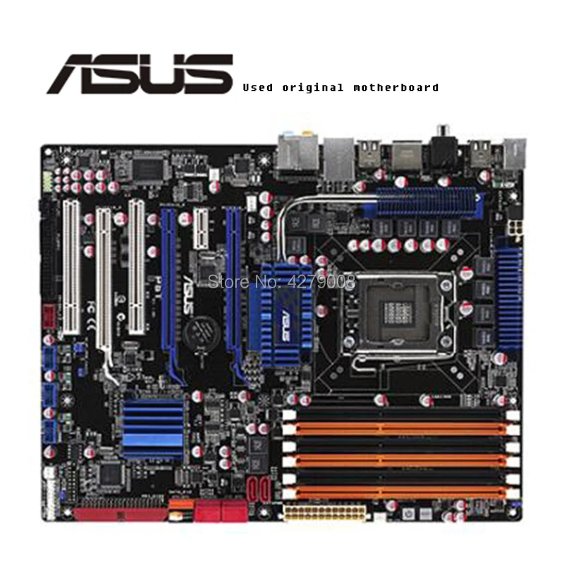 LGA1366 для ASUS P6T оригинальный б/у настольный компьютер Intel X58 Материнская плата