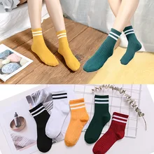 New High Quality Women Girls Socks Casual Striped Candy Colors Cotton Comfortable Short Sock Fashion Female Funny Socks