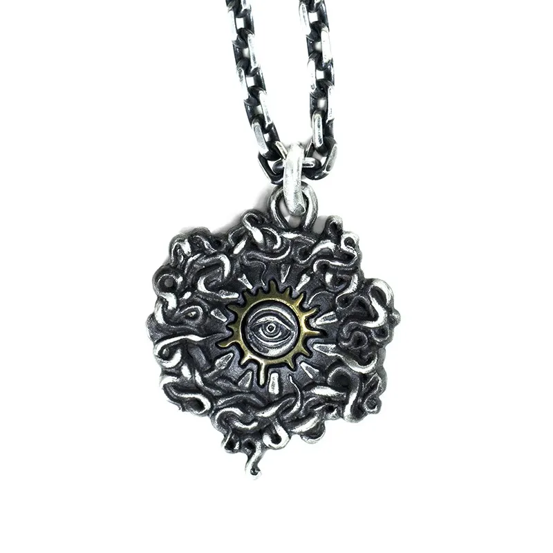 

Ожерелье BEM HI BEN с подвеской для мужчин и женщин, ожерелье из серебра 925 пробы с глазами Бога Хоруса, оригинальный дизайн, ручная работа, Байкерский панк