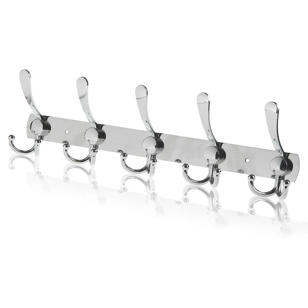 

Door 10/15 Storage Rack Hook Holder Stainless Steel Wall Hanger Coat Home Hats Clothes