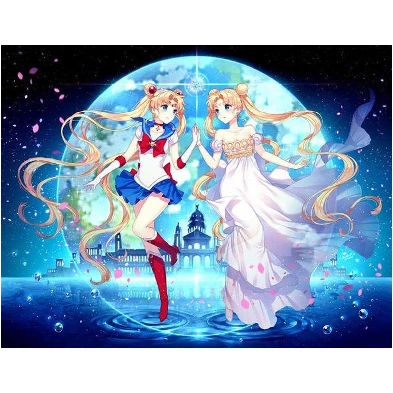 Sailor moon and sere 5D алмазная живопись по номерам наборы круглые стразы вышивка