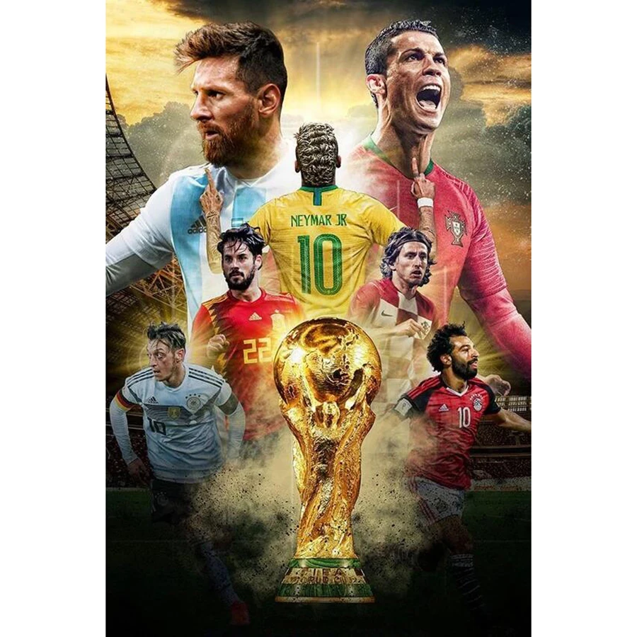 5D Diy Diamond Painting Full Square Football Player Embroidery Mosaic Rhinestones Handmade Decoration Home Wall Stickers | Дом и сад