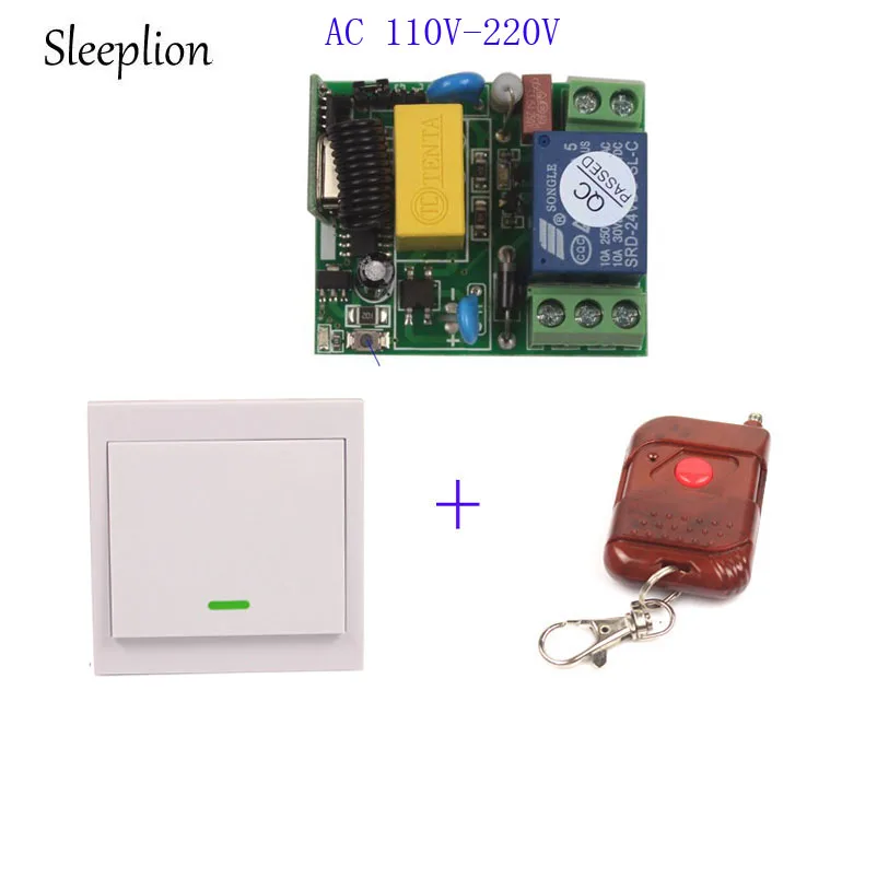 

Sleeplion Mini 220V 1CH 1CH 10A Wireless Wall Panel Remote Control Switch Relay Receiver Mini Transmitter ON/OFF