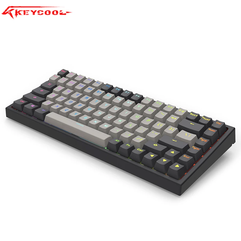 Механическая клавиатура Keycool Kc84keys PBT Hotswaple Switch для ноутбука проводная 84RGB Kailh
