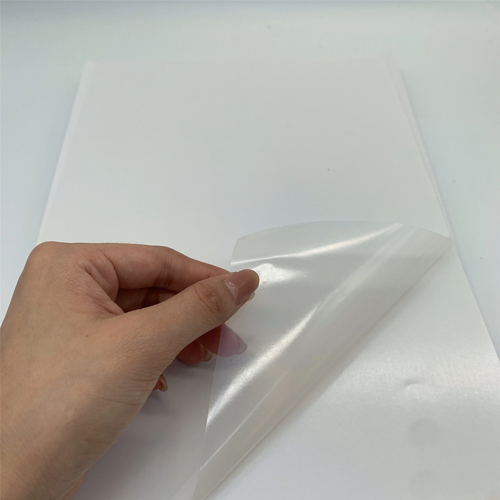 A4X10SHEETS Self-adhesive Clear PET Paper for Laser Printer Logo