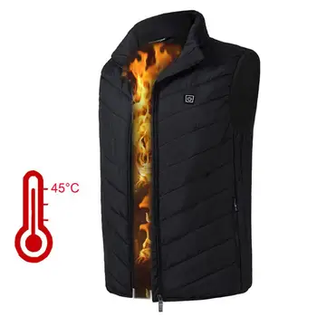 

2019 Winter Soft Electric Heating Jacket Heated Vest Cloth Coat For Men Women USB Warm Up Hiking Camping Softshell Body Winter