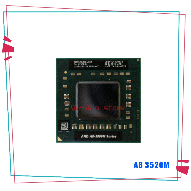 AMD A8-Series A8-3520M A8 3520 м 1 6 ГГц Quad-Core Quad-нить Процессор процессор AM3520DDX43GX гнездо FS1 |
