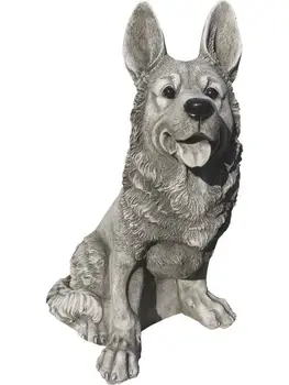 

Figure Garden German Shepherd Dog Andro 40cm. Concrete-Lifelike stone Moss