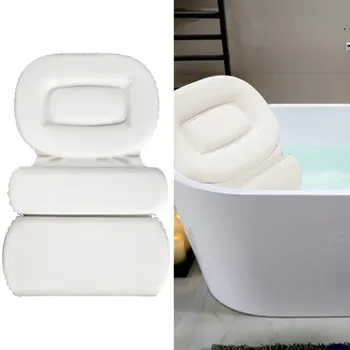 

Bath Luxury Waterproof Hot Tub Suction Cups Headrest Neck Support 3 Panel Bathroom Accessories Home Spa For Shoulder