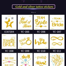 10pcs,Environmental protection, waterproof, hot-stamped, permanent tattoo stickers, single party couples tattoo stickers