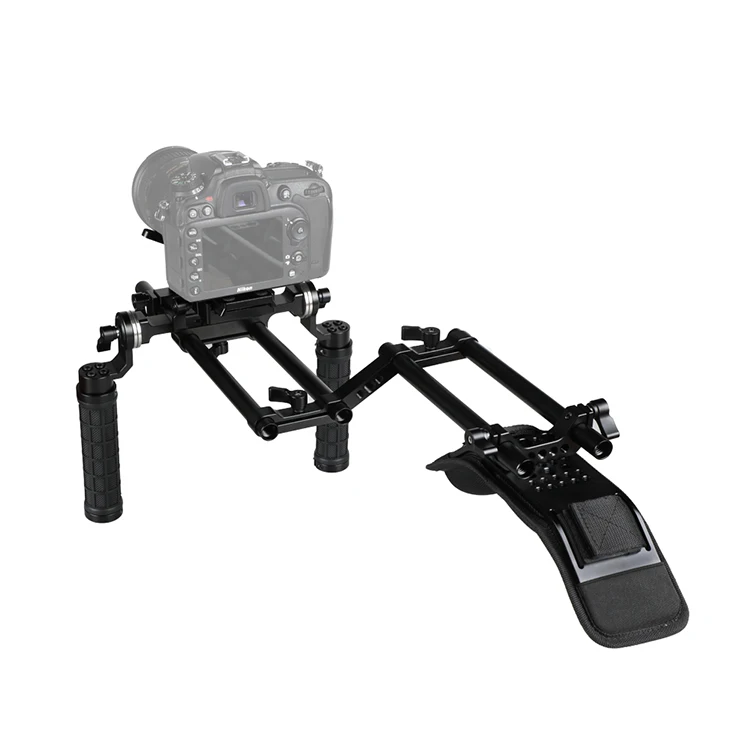 CAMVATE Handheld Shoulder Mount Rig With Manfrotto QR Plate& Rubber Handgrip For HDSLR Camera / DV Camcorder C2247