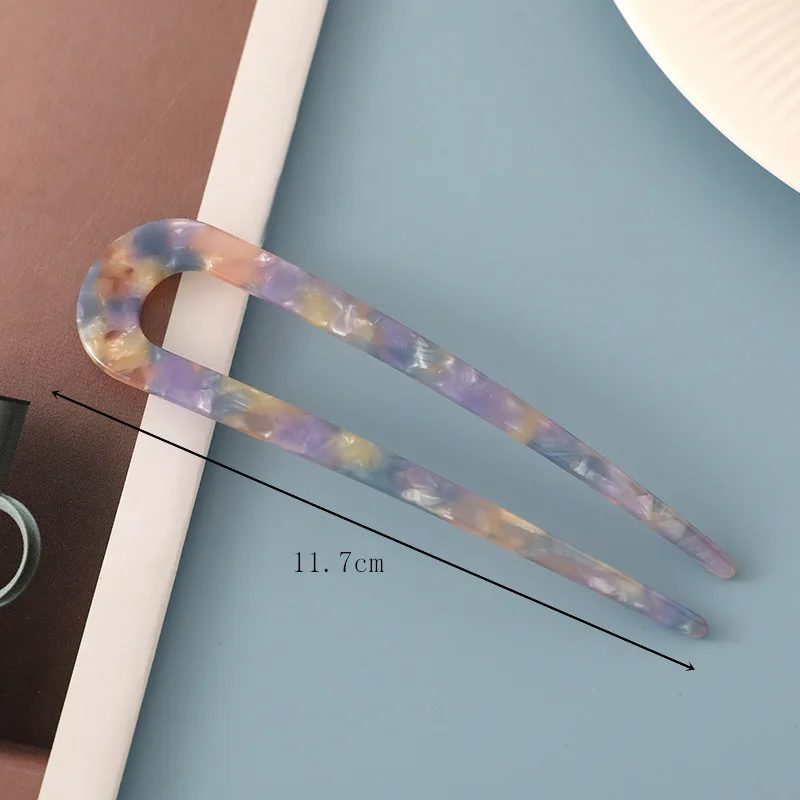 U Shaped Hair Stick French Hair Forks Acetate Hair Clips Hairpin Tortoise Shell U Sticks Pins for Women Hairstyle Accessories big hair clips