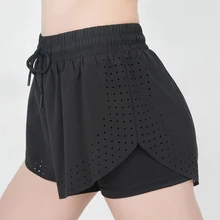 Летние спортивные шорты для женщин, для бега, для йоги, короткие женские шорты, одежда для фитнеса, шорты для тренировок