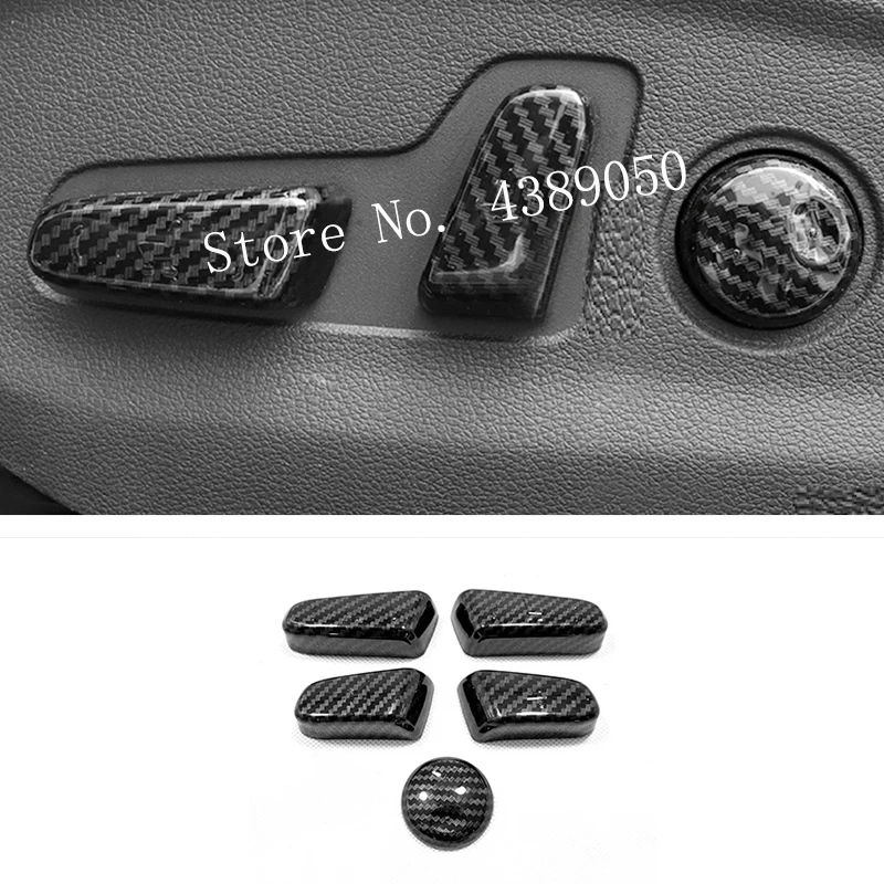 

ABS Matte/Carbon fiber For Hyundai Tucson 2016 2017 2018 2019 Accessories Car Seat adjustment Switch Cover Trim Car Styling 5pcs
