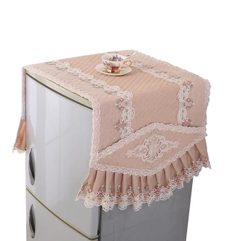 

Multi-purpose Thicken Lace Cloth Refrigerator Dust Cover Single Door Dustproof Suitable for Most Refrigerator Washers