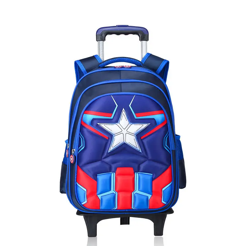 Водонепроницаемый рюкзак на колесиках для мальчиков и девочек, детская школьная сумка, дорожная сумка на колесах, багажный рюкзак, Детский рюкзак на колесиках, школьные сумки - Цвет: 6 wheels A15