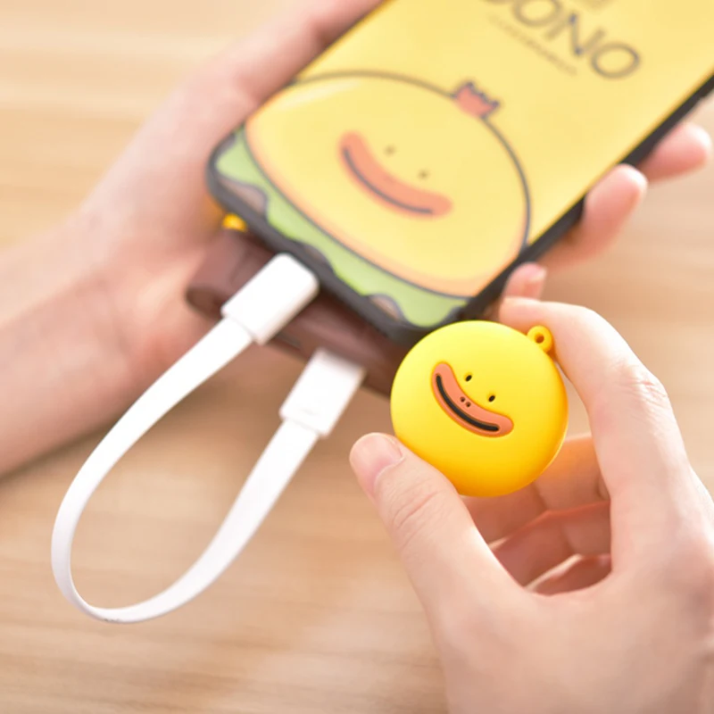 Кабель Micro USB 22 см для IPhone Xs Max Xr X 11 8 7 6 6s 5s usb-порт для зарядки мобильного телефона кабель передачи данных милый мультфильм