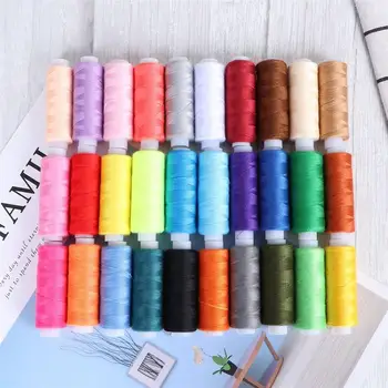 

30pcs Random Color 250 Yard Sewing Thread Polyester Yarn Coils Sewing Quilting Threads for Sewing Machine Hand Stitching