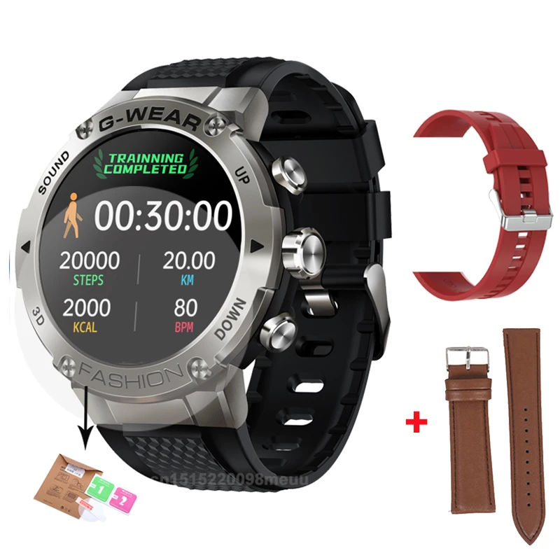 Sports Smart Watch Men BT Phone Call Customize Watch Faces Music Fitness Tracker Super Long Standby Smartwatch Android IOS K28H 