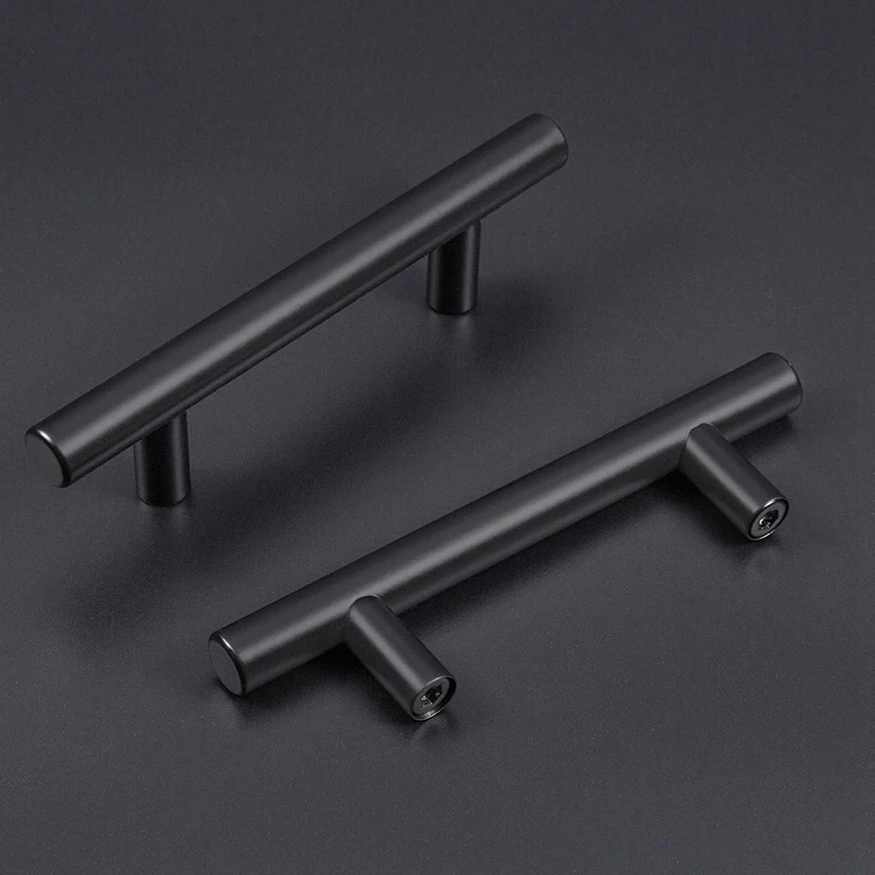 25 Pack 6 Inch Cabinet Pulls Matte Black Stainless Steel Kitchen
