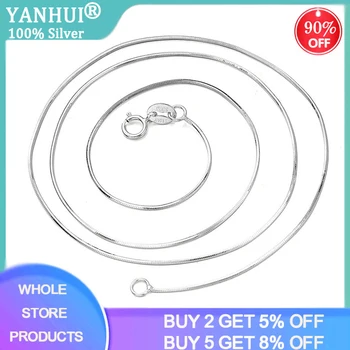 

With Certificate High Quality Fashion Hot Sell Snake Chain 925 Sterling Silver Ladies Snake Necklaces Jewelry Gift Wholesale