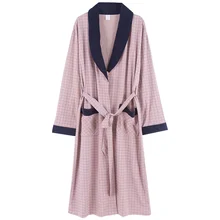 Брендовый халат, весенне-осенний хлопковый пижамный комплект, банный халат, длинный халат для спа, домашняя одежда для душа