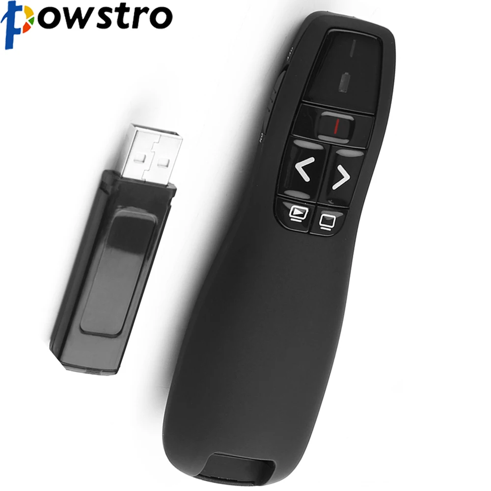 Powstro 2 4 ГГц мини удобный ручной USB PPT беспроводной Презентер RF пульт