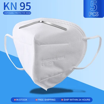 

Protection Masque 5-layer Face Mask Protective Dust Mask Pm2.5 Filter Mask Outdoor 95% Filtration Breathable Mouth Face Masks