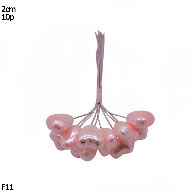 F11-10pcs pink Розовый Гибридный цветок вишня тычинки ягоды ручной работы искусственный цветок DIY ВЕНОК для украшения торта/ремесла/нейлон цветок DIY подарок - Цвет: F11-10pcs pink