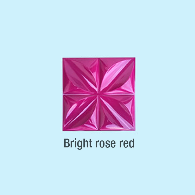 Bright rose red 3D пластиковые формы для 3D плитки панели s плесень штукатурка стены камень стены искусства Декор ABS пластиковые формы 3D стены панели наклейки потолочные панели - Цвет: Bright rose red
