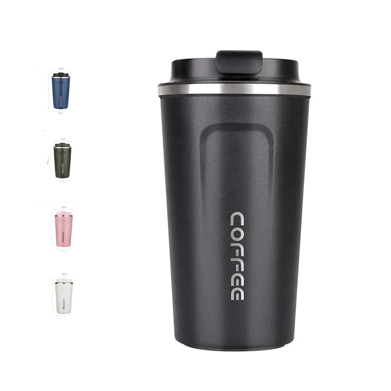 Insulated Travel Coffee Mug Cup Thermal Stainless Steel Flask Vacuum Thermos UK 