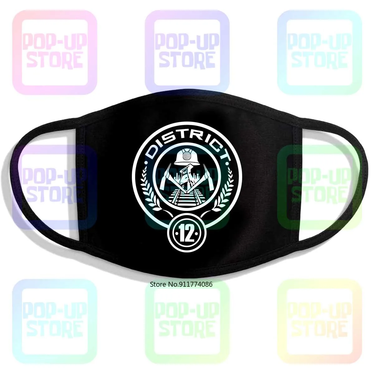 The Hunger Games District 12 Seal Cool Cult Sci Fi Movie Printing Washable Breathable Reusable Cotton Mouth Mask | Красота и здоровье