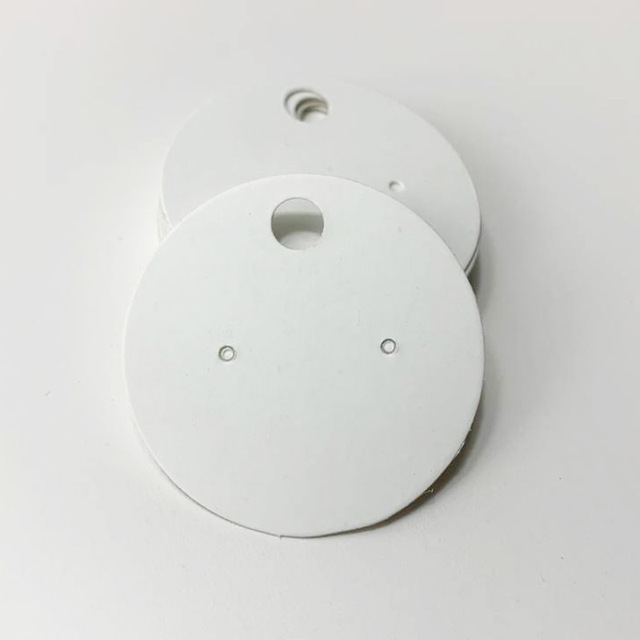 Necklace Earring Display Cards Solid Blank Karft Paper Cards Cardboard Hang Price Tag for Diy Jewelry Retail Packaging